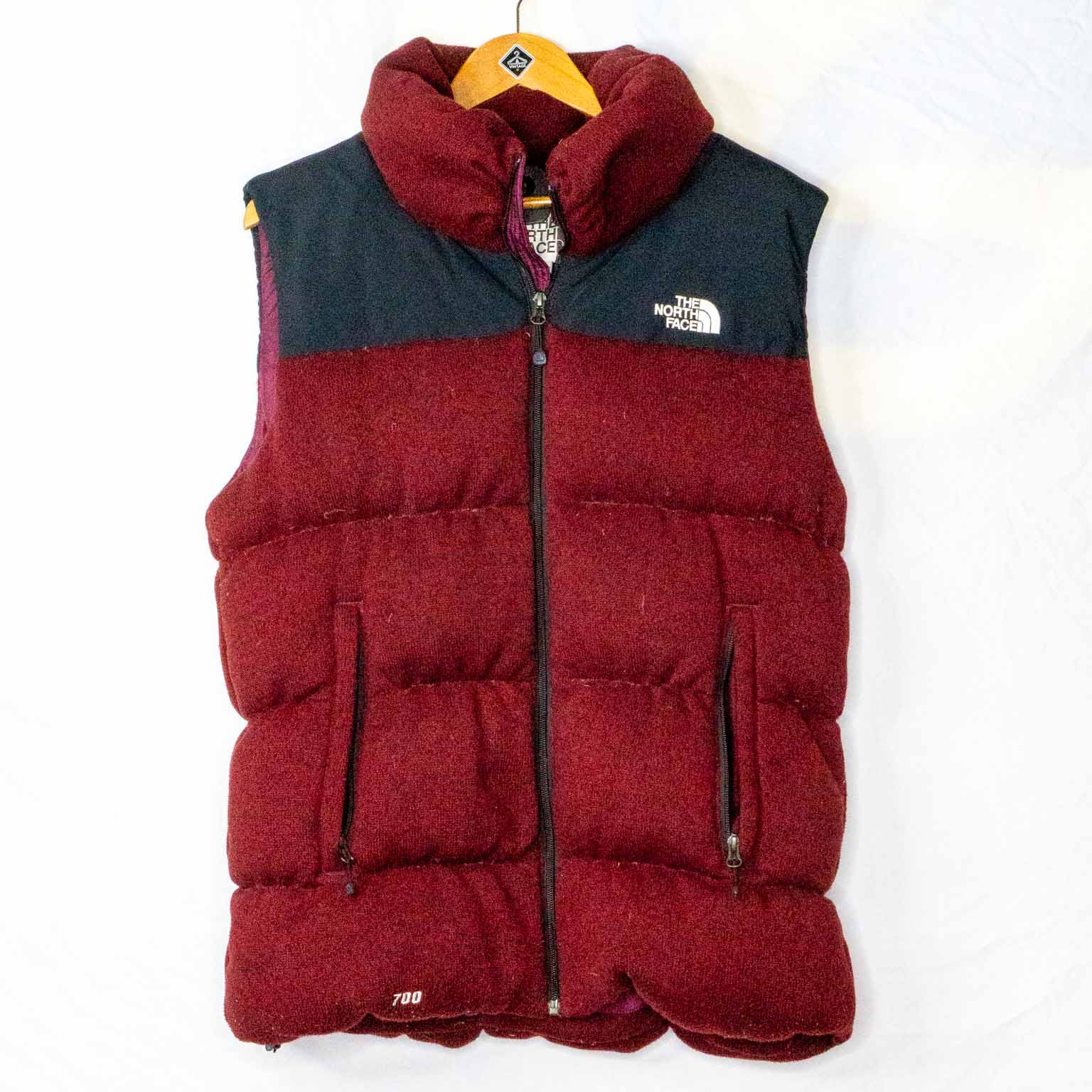 TNF Maroon Knit Puffer Vest Bushpop tnf-maroon-knit-puffer-vest-bushpop