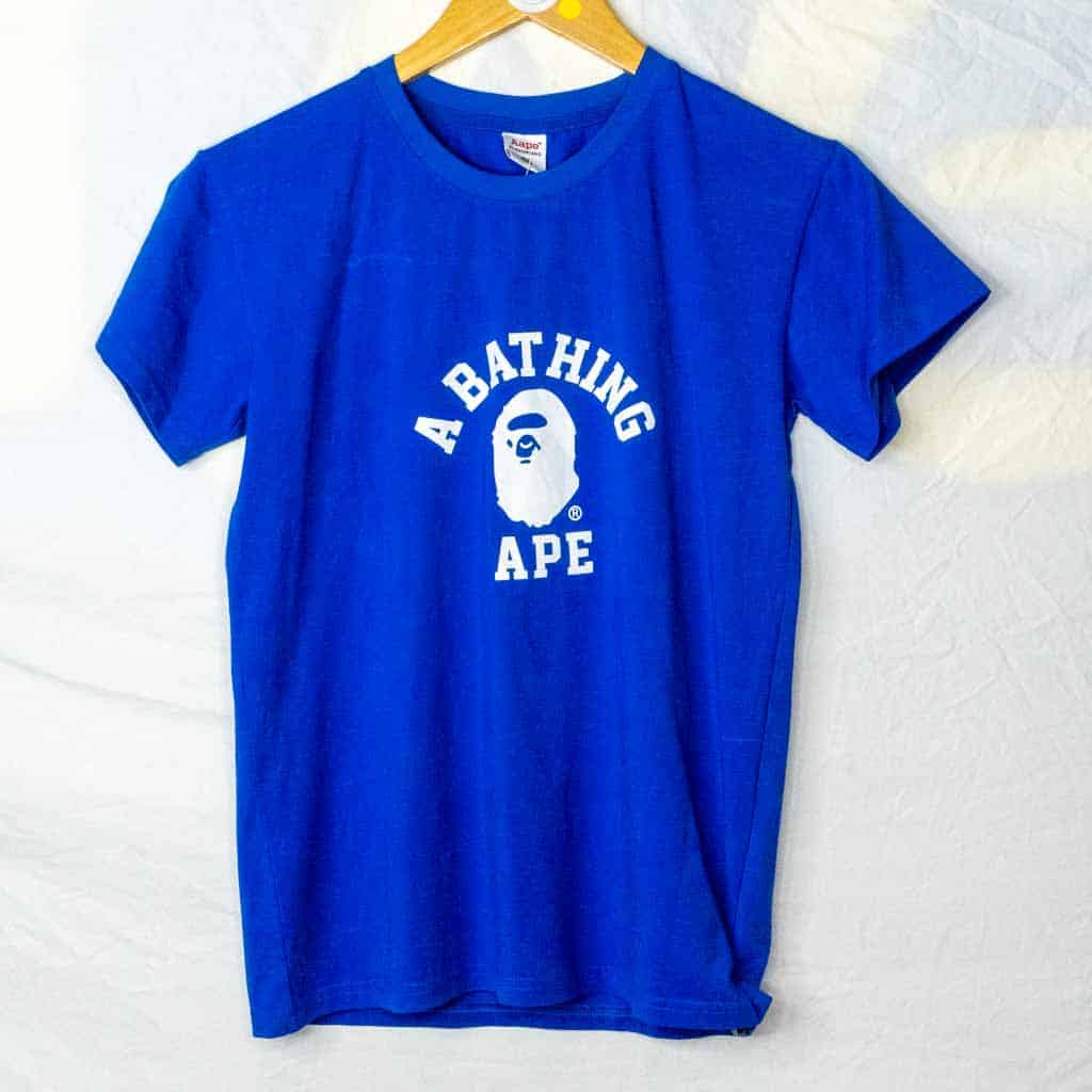 BAPE Blue Tee Bushpop bape-blue-tee-bushpop