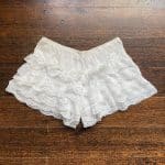 Frill Mini Shorts White