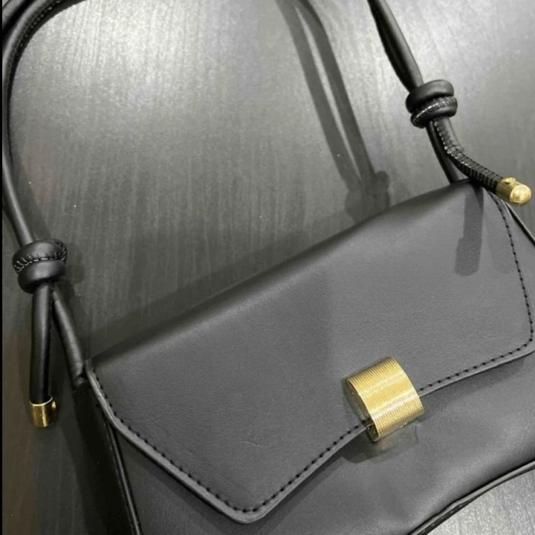 Black Baguette Bag