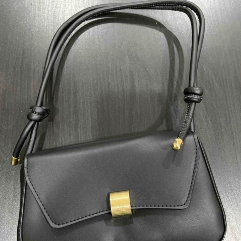 Black Baguette Bag