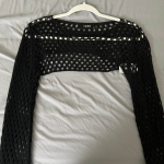 Black Fish Net Crop Top