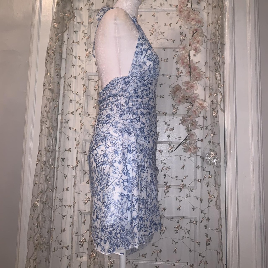 Blue & White Floral Fairy Dress