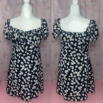 Daisy Black Print Tie Front Dress