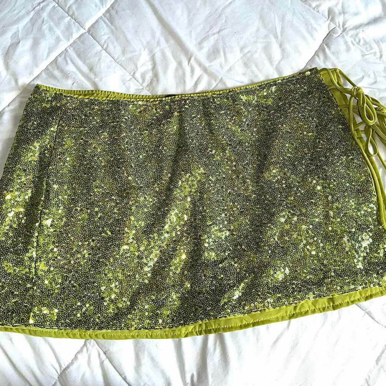 Green Sequin Skirt