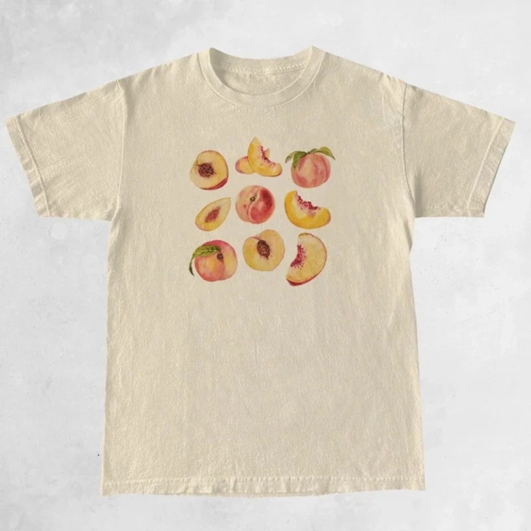 Khaki Peach Tee