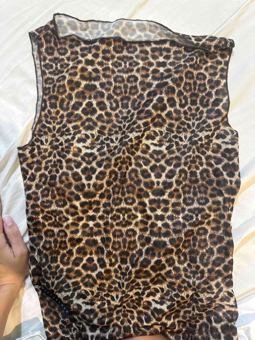 Leopard Print Sheer Top