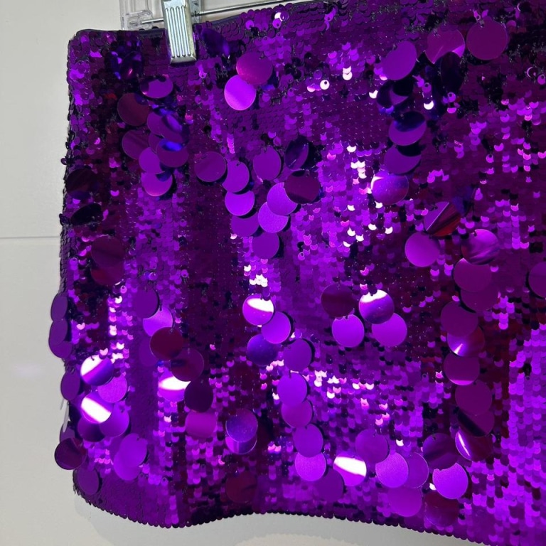 Purple Rise Paillette Skirt