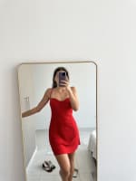 Red Spaghetti Strap Dress