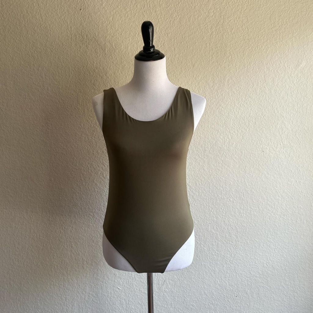 Shinestar Army Green Stretchy Bodysuit