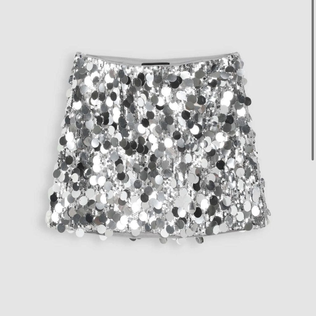 Silver Mini Skirt