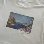 Slightly Cropped Italy Tee in White