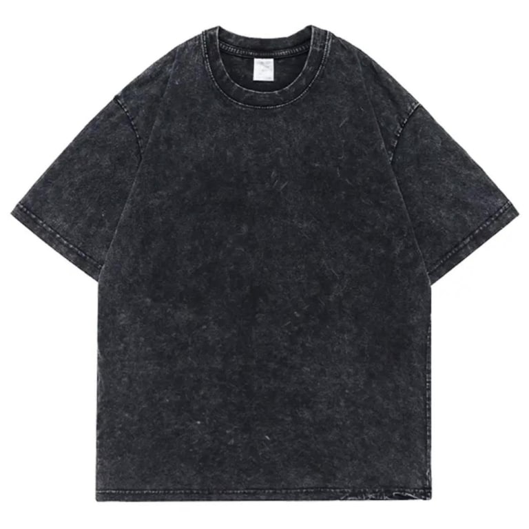 Thick Black Cotton Washed Oversized Shirt