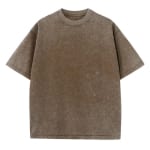 Thick Brown Cotton Washed Oversized Shirt