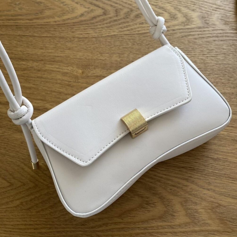 White Baguette Bag