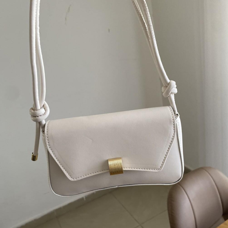 White Baguette Bag