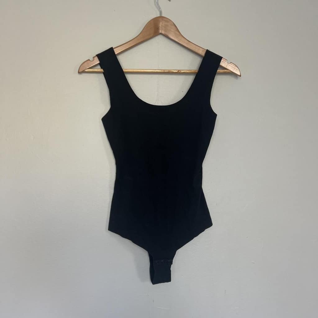 Women's Black Scoop Neck Bodysuit