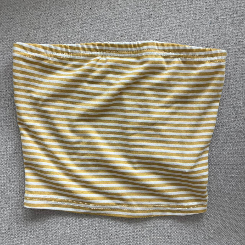 Yellow Stripe Tube Top