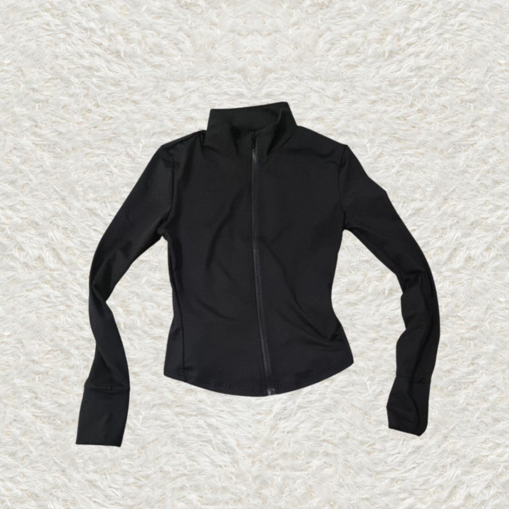 Basic Zip Thumb Hole Track Jacket