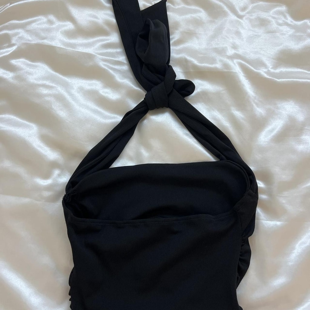 Black Halter Neck Top