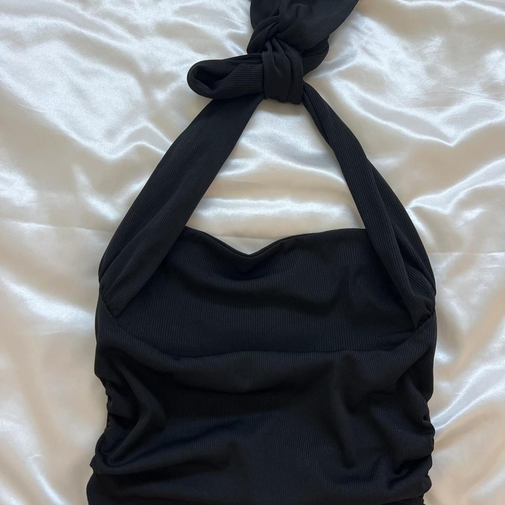 Black Halter Neck Top