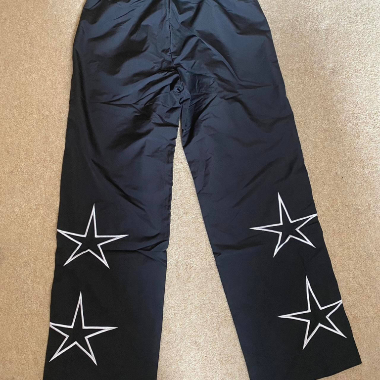 Loose-Fit Men's Star Pattern Side Stripe Pants