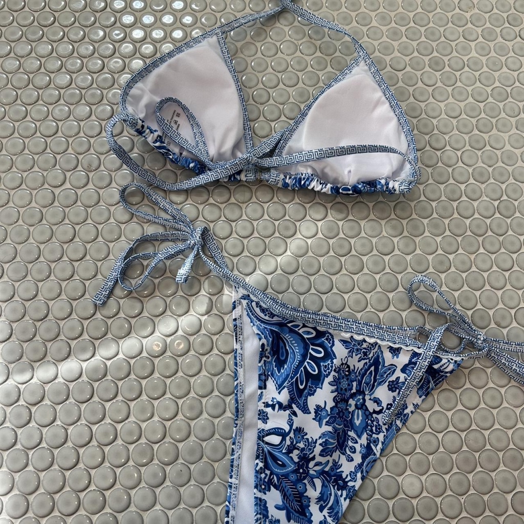 Floral Printed Halter Neck Bikini