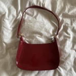 Burgundy Glossy Shoulder Bag