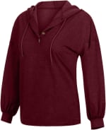 Button Front Long Sleeve Casual Sweatshirt