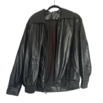 Cropped leather jacket