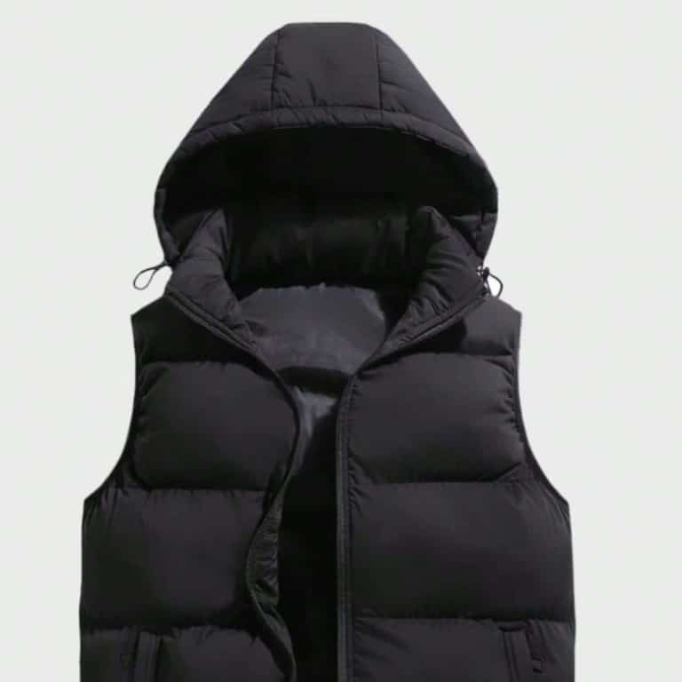 Drawstring Hooded Puffer Vest