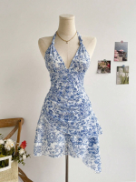 Blue & White Floral Fairy Dress