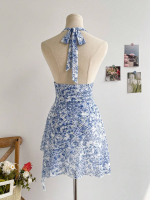 Blue & White Floral Fairy Dress