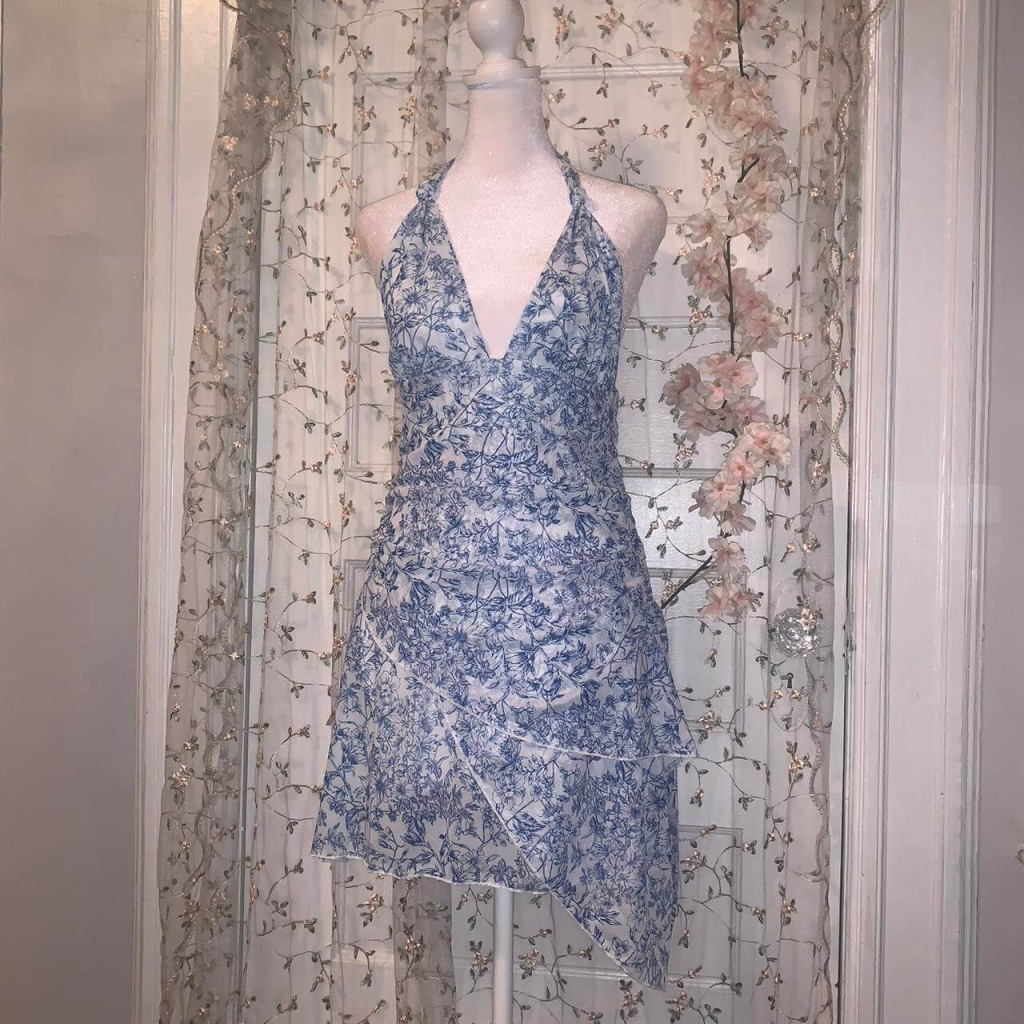 Blue & White Floral Fairy Dress