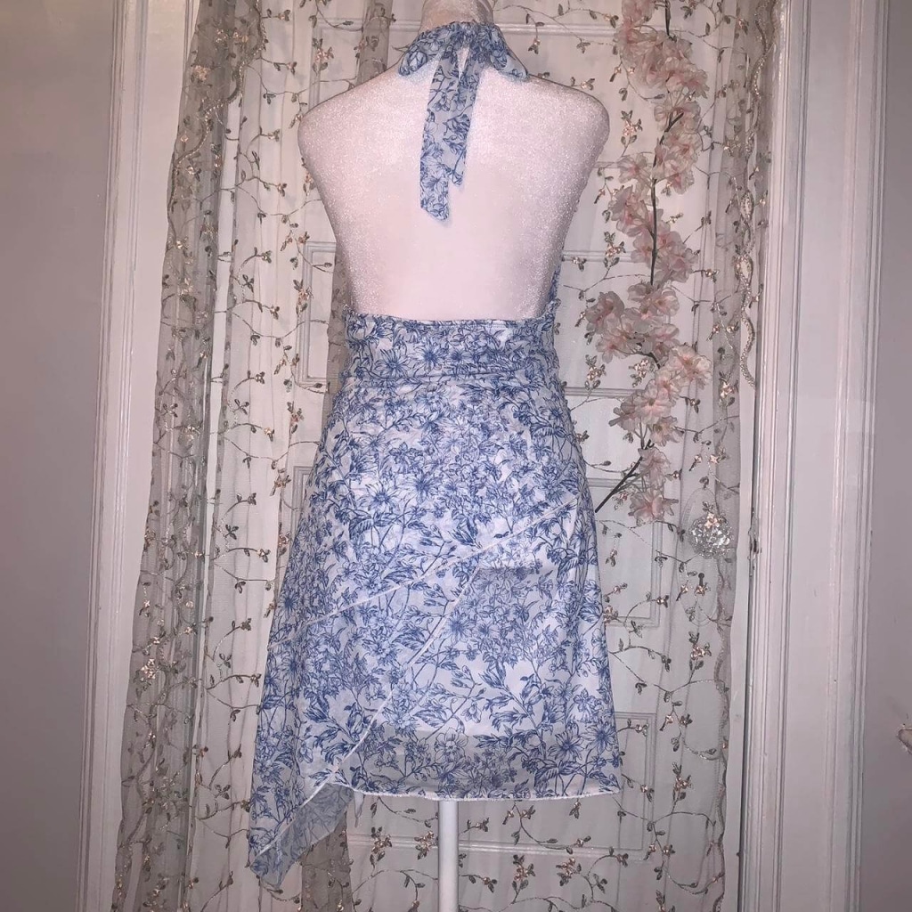 Blue & White Floral Fairy Dress