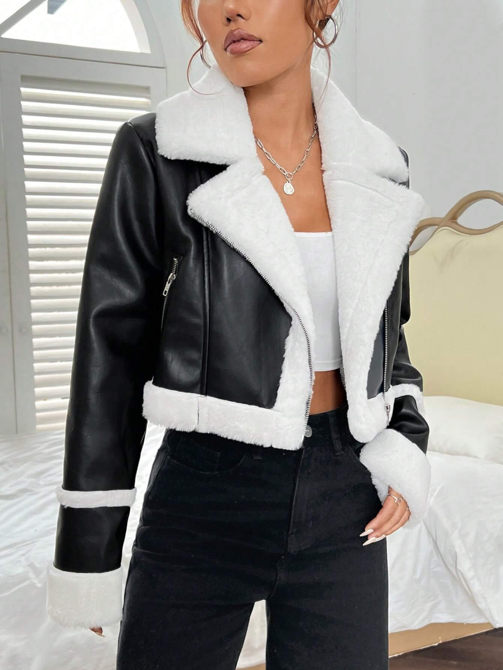 Black Suede Fur Jacket