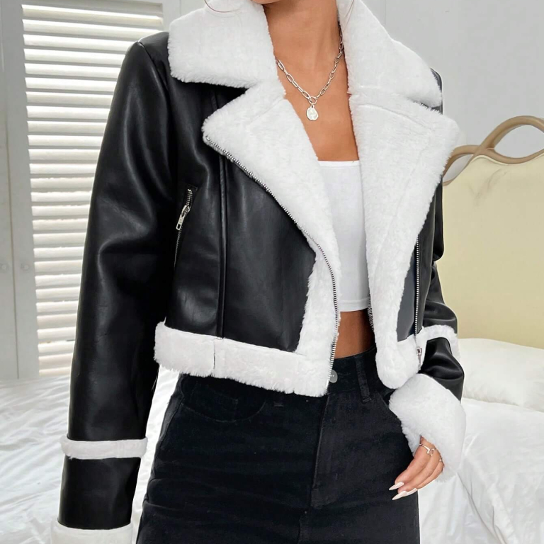 Black Suede Fur Jacket