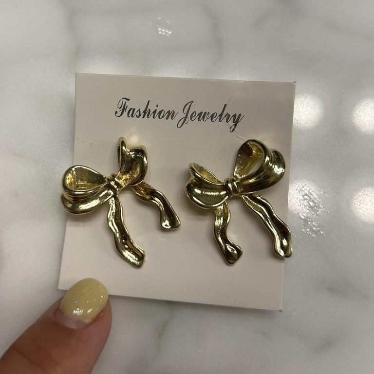 Gold Bow Earrings