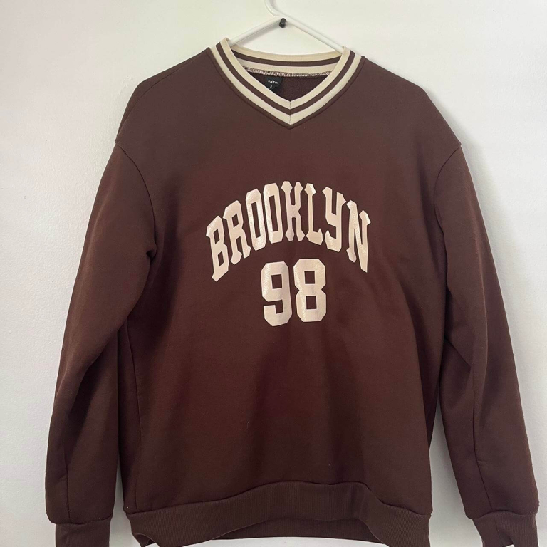 Brown Graphic Sweater