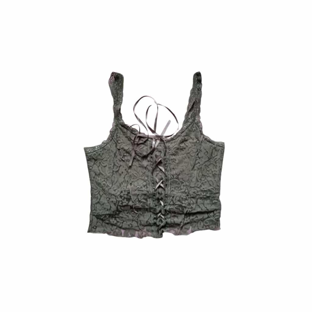 Lace Cami Top with Ribbon Lace