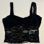 black lace cropped camisole