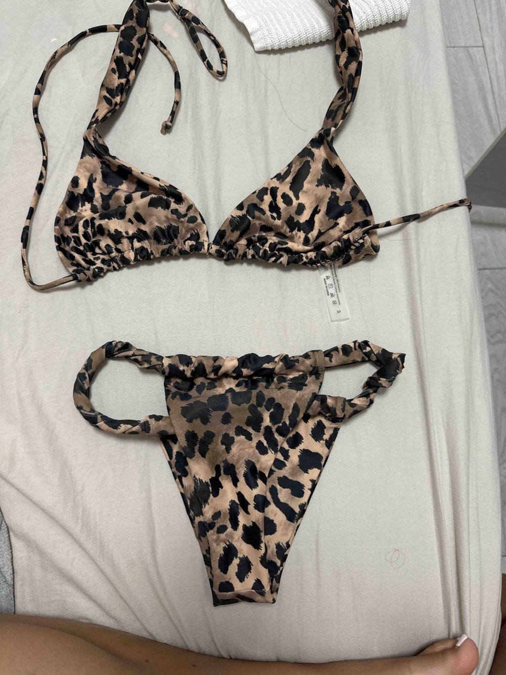 leopard print bikini set