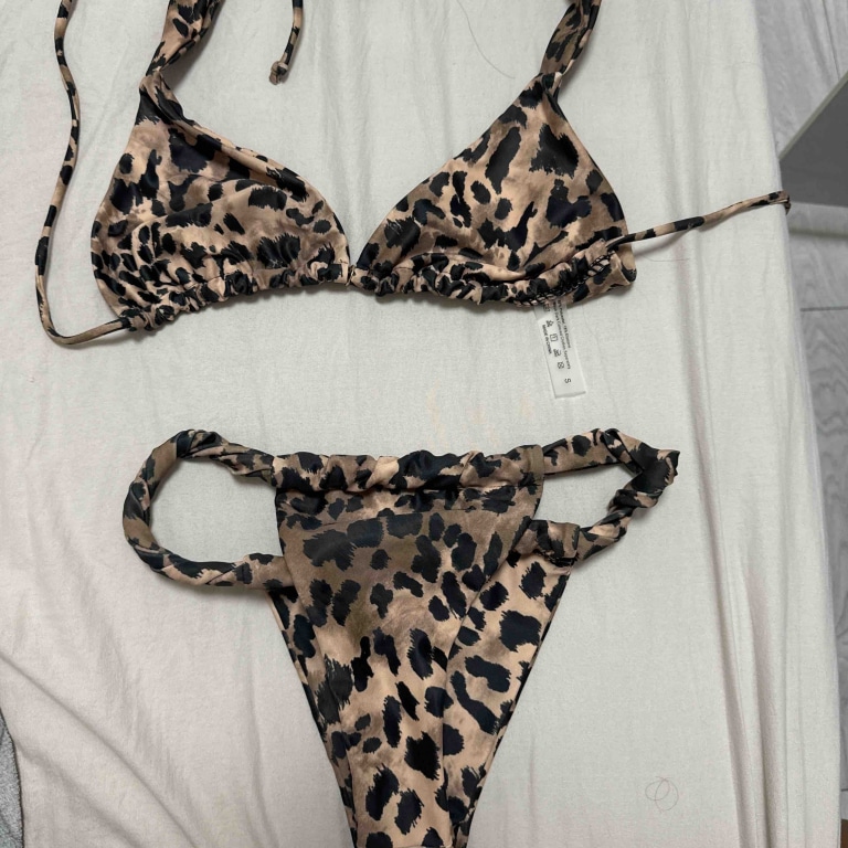 leopard print bikini set