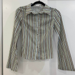 Striped Button-Up Blouse