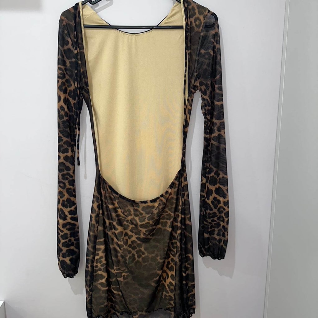 Mini Dress in Leopard Print