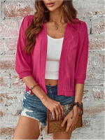 Mesh Solid Color Simple And Transparent Jacket