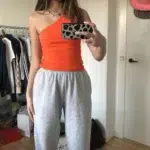 Orange One-Shoulder Top