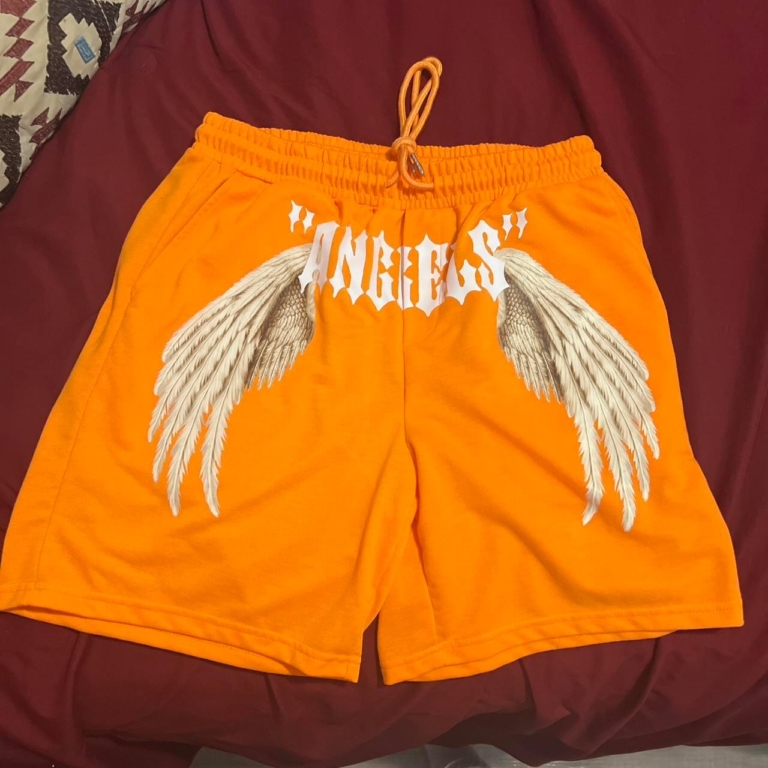 Printed Orange Shorts