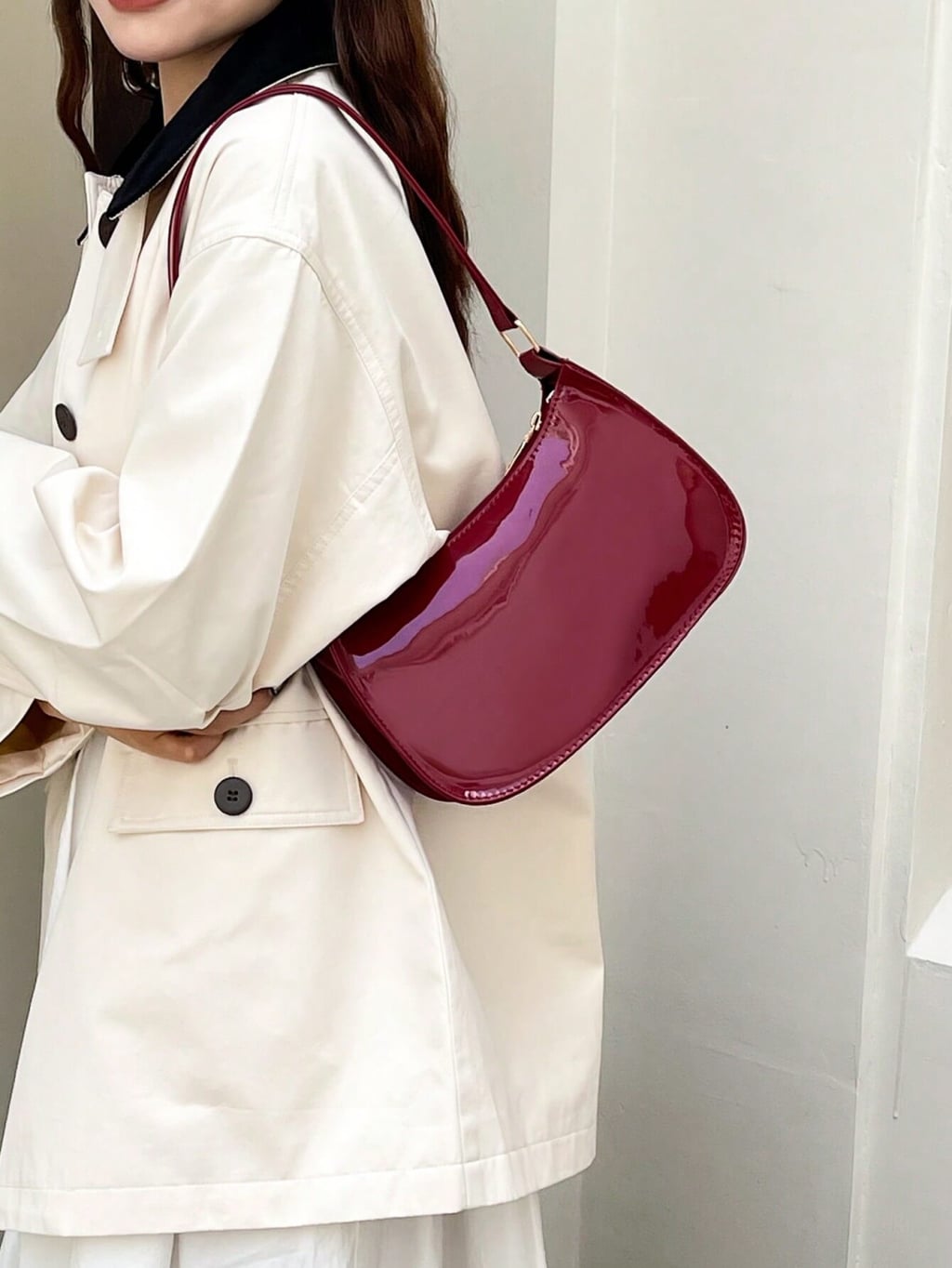 Burgundy/Red shoulder bag