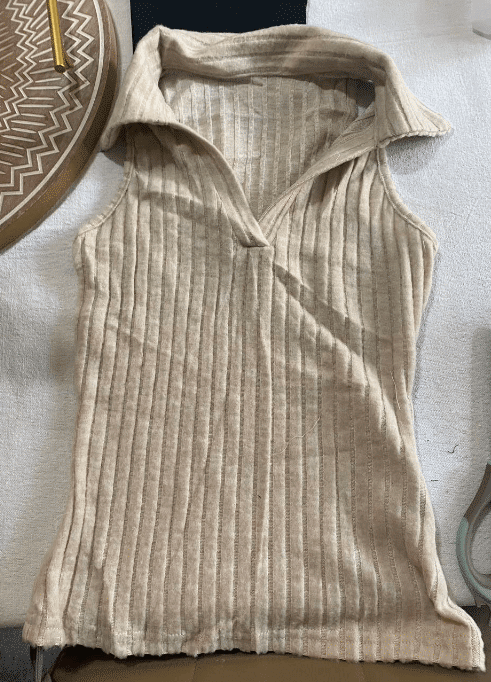 Solid Ribbed Knit Tank Top